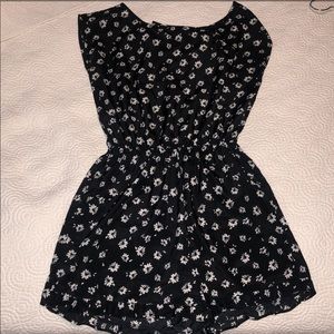 Black and white, floral romper, size small